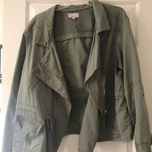 LOFT green casual utility jacket